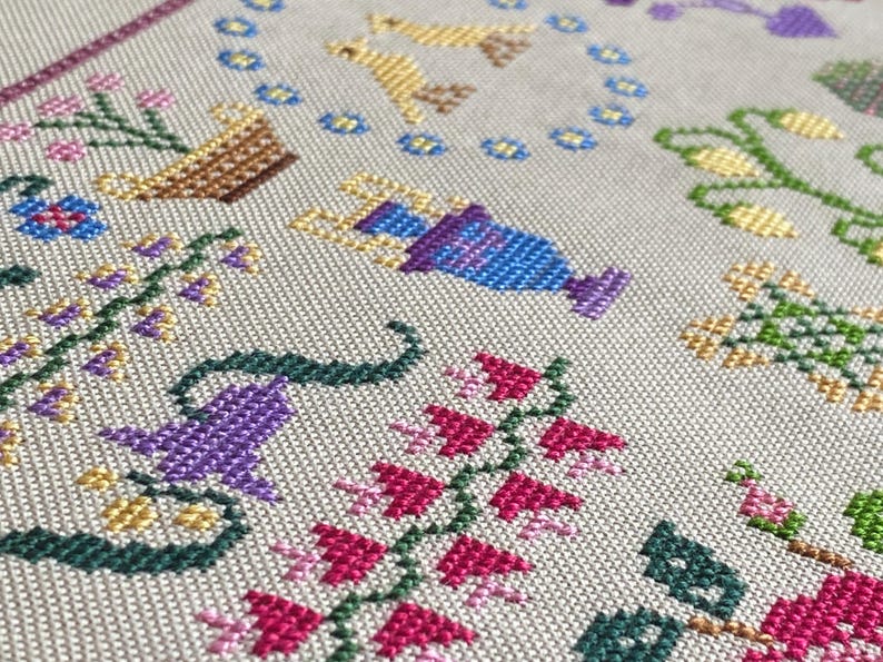 Metamorfose de Marie Berger Sampler por MilleFleur, padrão em PDF, padrão de ponto cruz, gráfico digital, gráfico eletrônico, geração não-IA imagem 19