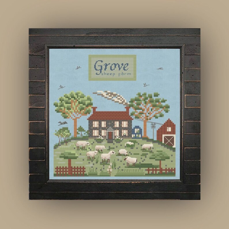 Grove Sheep Farm by MilleFleur, PDF pattern, Cross Stitch pattern, e-delivery chart, digital chart image 9