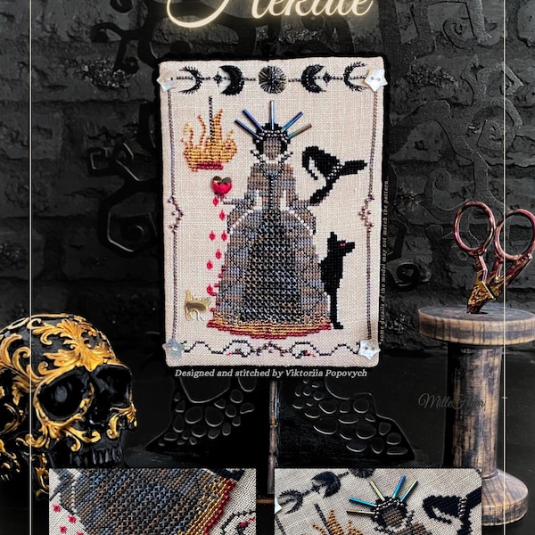 PRINTED CHART Hekate by Mille Fleur (Viktoriia Popovych), Cross Stitch pattern, hard copy, Non-AI gen