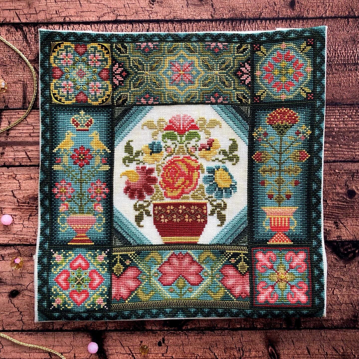 ファブリック　ジャーナル　Summer Garden＊ Aurora Summer Garden Sampler (set of 2) by Millefleur