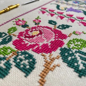 Metamorfose de Marie Berger Sampler por MilleFleur, padrão em PDF, padrão de ponto cruz, gráfico digital, gráfico eletrônico, geração não-IA imagem 15