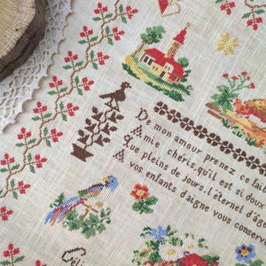 Céline Louvenas 1870 Sampler firmy MilleFleur, Popovych, wzór PDF, wzór ściegu krzyżykowego, wykres dostawy elektronicznej, wykres cyfrowy, gen bez sztucznej inteligencji zdjęcie 17