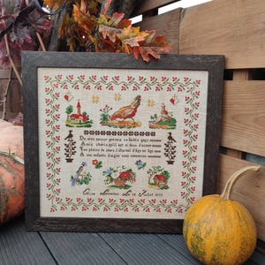 Céline Louvenas 1870 Sampler firmy MilleFleur, Popovych, wzór PDF, wzór ściegu krzyżykowego, wykres dostawy elektronicznej, wykres cyfrowy, gen bez sztucznej inteligencji zdjęcie 15