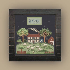 Grove Sheep Farm by MilleFleur, PDF pattern, Cross Stitch pattern, e-delivery chart, digital chart image 10