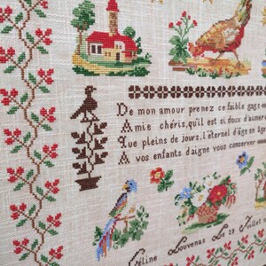 Céline Louvenas 1870 Sampler firmy MilleFleur, Popovych, wzór PDF, wzór ściegu krzyżykowego, wykres dostawy elektronicznej, wykres cyfrowy, gen bez sztucznej inteligencji zdjęcie 12