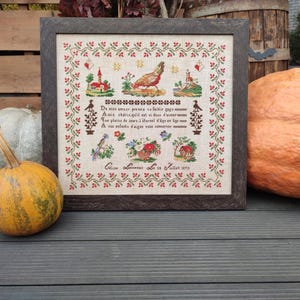 Céline Louvenas 1870 Sampler firmy MilleFleur, Popovych, wzór PDF, wzór ściegu krzyżykowego, wykres dostawy elektronicznej, wykres cyfrowy, gen bez sztucznej inteligencji zdjęcie 9