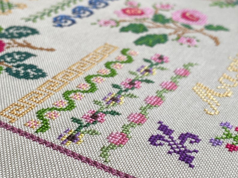 Metamorfose de Marie Berger Sampler por MilleFleur, padrão em PDF, padrão de ponto cruz, gráfico digital, gráfico eletrônico, geração não-IA imagem 18