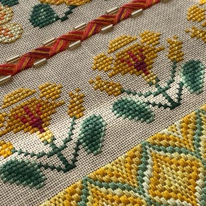 Nasturtium Capucine Sampler by MilleFleur (Popovych), PDF pattern, Cross Stitch pattern, e-delivery chart, digital chart, Non-AI gen image 6