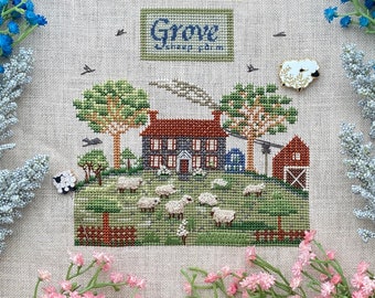 Grove Sheep Farm by MilleFleur (Viktoriia Popovych), PDF pattern, Cross Stitch pattern, e-delivery chart, digital chart