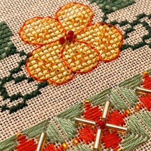Nasturtium Capucine Sampler by MilleFleur (Popovych), PDF pattern, Cross Stitch pattern, e-delivery chart, digital chart, Non-AI gen image 20