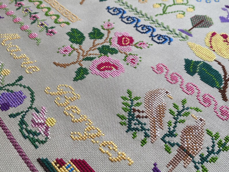 Metamorfose de Marie Berger Sampler por MilleFleur, padrão em PDF, padrão de ponto cruz, gráfico digital, gráfico eletrônico, geração não-IA imagem 13