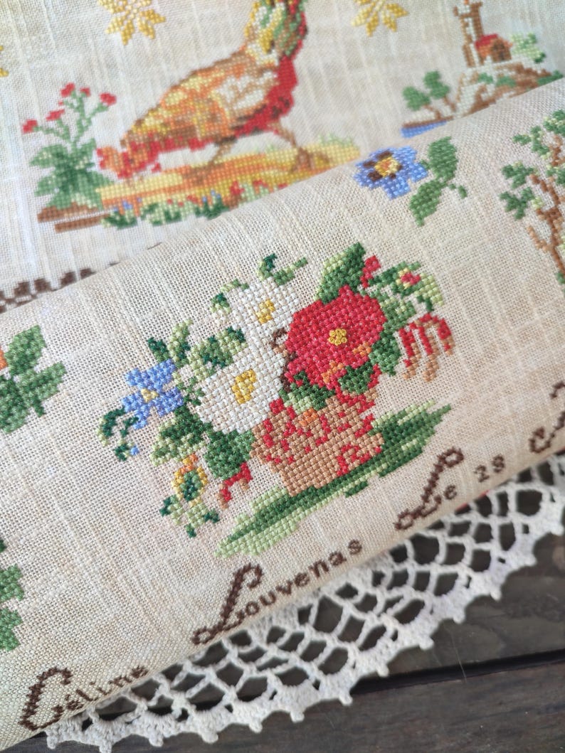 Céline Louvenas 1870 Sampler firmy MilleFleur, Popovych, wzór PDF, wzór ściegu krzyżykowego, wykres dostawy elektronicznej, wykres cyfrowy, gen bez sztucznej inteligencji zdjęcie 16