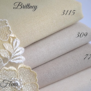 Brittney Lugana 28 count evenweave fabric for cross-stitch by Zweigart (Germany), art. 3270