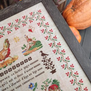 Céline Louvenas 1870 Sampler firmy MilleFleur, Popovych, wzór PDF, wzór ściegu krzyżykowego, wykres dostawy elektronicznej, wykres cyfrowy, gen bez sztucznej inteligencji zdjęcie 6