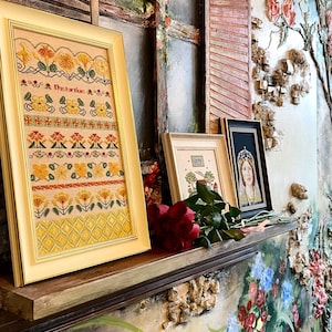 Nasturtium Capucine Sampler by MilleFleur (Viktoriia Popovych), PDF pattern, Cross Stitch pattern, e-delivery chart, digital chart