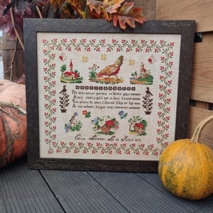 Céline Louvenas 1870 Sampler firmy MilleFleur, Popovych, wzór PDF, wzór ściegu krzyżykowego, wykres dostawy elektronicznej, wykres cyfrowy, gen bez sztucznej inteligencji zdjęcie 14