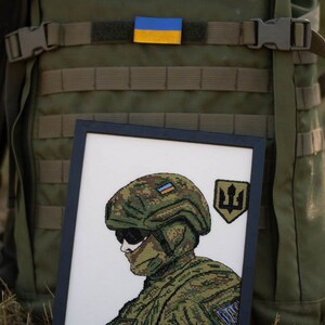 Soldado de las Fuerzas Armadas de Ucrania, de MilleFleur (Viktoriia Popovych), patrón en PDF, gráfico con entrega electrónica, gráfico digital de punto de cruz