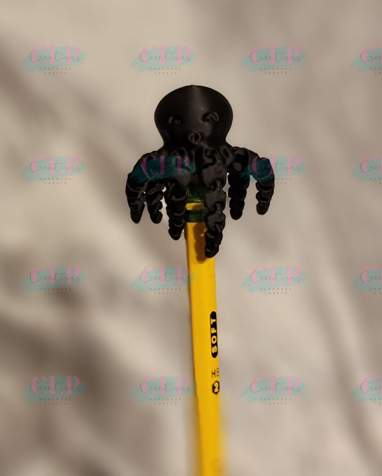 Fidget Staws 3D Printed Octopus Fidget Pencil and Straw Topper. Keeps Hands Busy ...