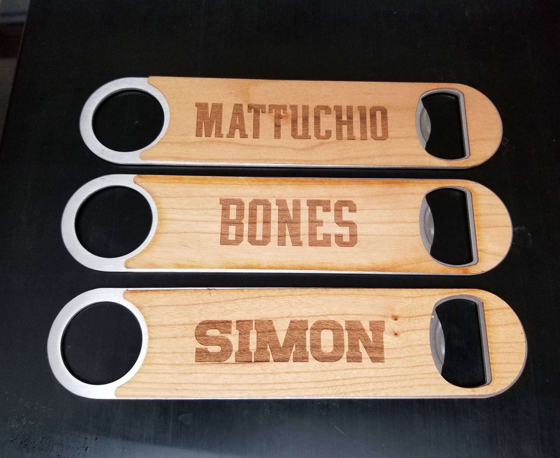 Laser Engraved Bottle Opener Custom Names/Designs Available Etsy
