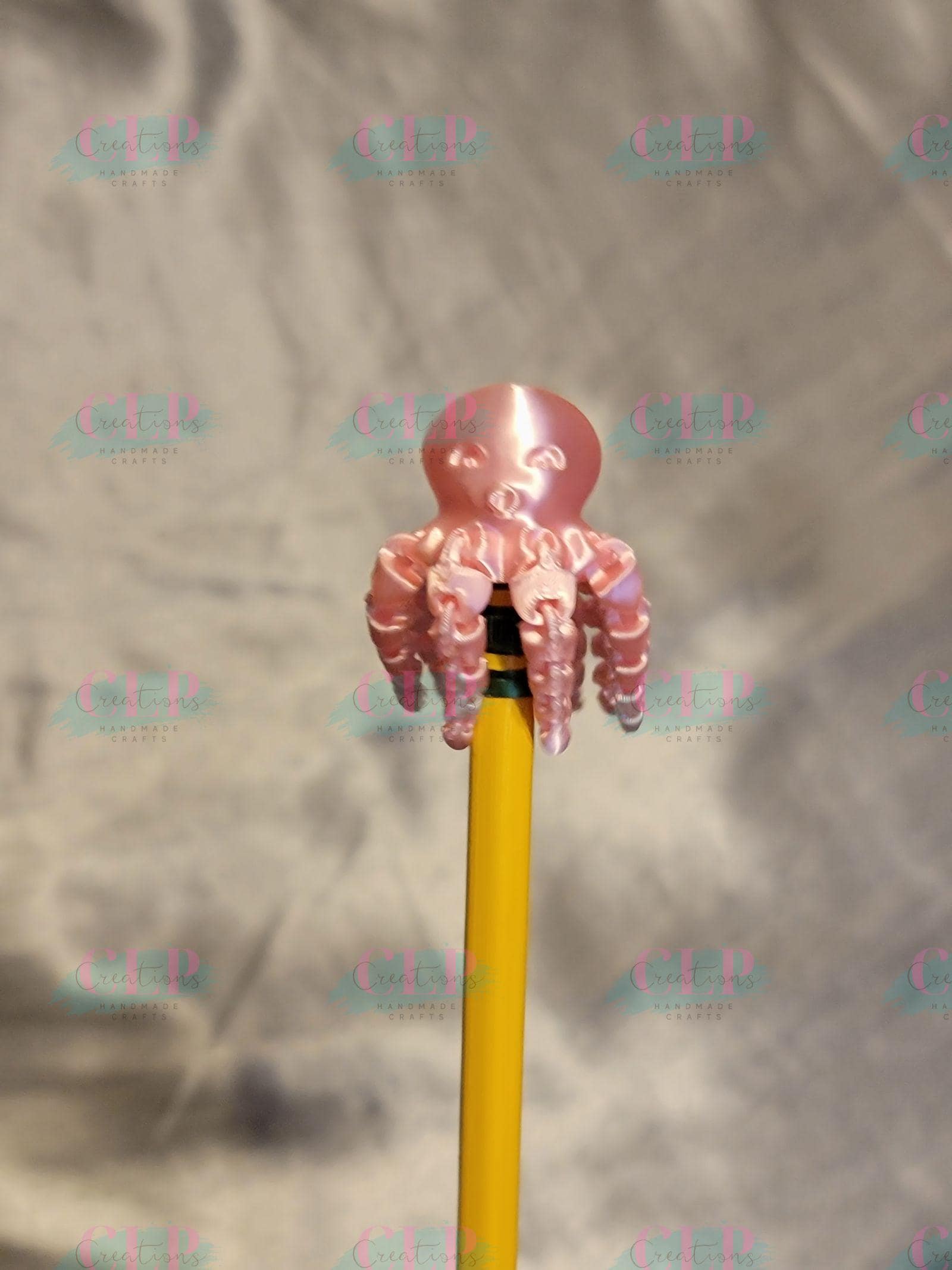 Fidget Staws 3D Printed Octopus Fidget Pencil and Straw Topper. Keeps Hands Busy ...