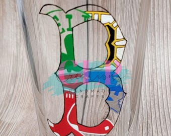 Boston 4 Sports Team Logos "B" - Pint, Stemless, Coffee mug, Acrylic Tumbler, Glass Bottle, Water Bottle.