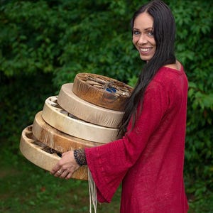 Custom Crafted Medicine Drum: Shamanic Journeying Drum with Mallet