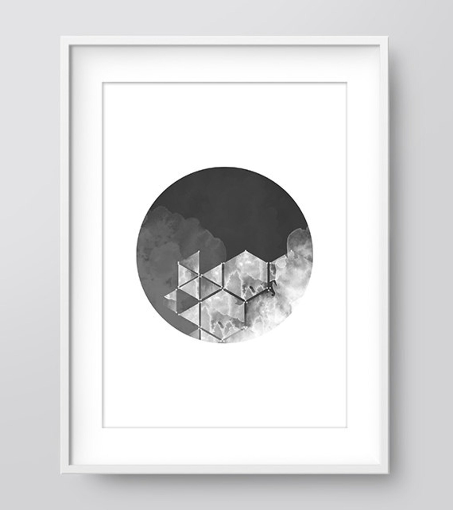 Geometric Watercolor Print Wall Prints Printable Wall Art Etsy