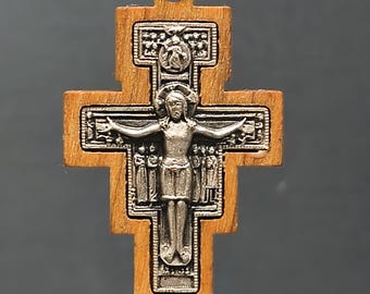 Crucifijo religioso de San Damián - colgante -