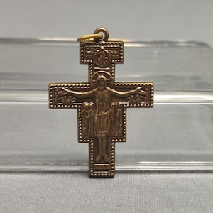 Corpus Christi crucifix - Franciscan Cross  - St Francis of Assisi Cross  pendant - Religious cross