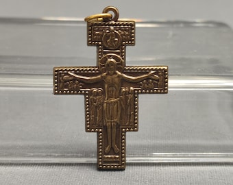 Corpus Christi crucifix - Franciscan Cross  - St Francis of Assisi Cross  pendant - Religious cross