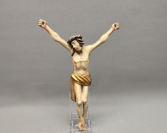 Antique Corpus Christi - Wooden wall sculpture Mid Century - Religious