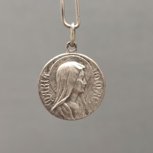 Religious Virgin Mary   pendant - Religious Medallion - medal - Holy charm
