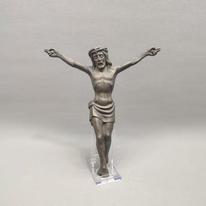 Antique Corpus Christi - cast bronze - wall hanging Mid Century - Religious cross