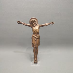 Corpus Christi - cast bronze - wall hanging Mid Century - Religious cross
