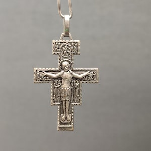Corpus Christi crucifix - Franciscan Cross  - St Francis of Assisi Cross  pendant - Religious cross