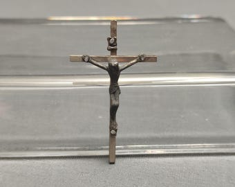 Antique Corpus Christi crucifix   - pendant Mid Century - Religious cross