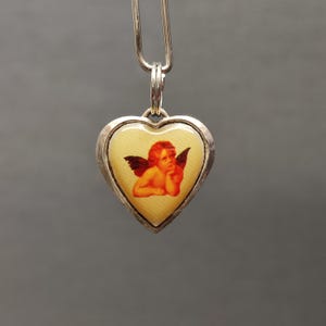 Religious Cherub Guardian Angel  medal charm medallion -  pendant - Holy charm -  medallion