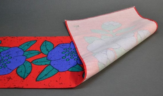 61-012-003 Table Runner vintage 70s Mid Century original Fabric design Waltraud S\u00e4nger