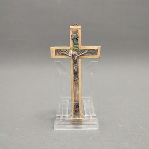 Corpus Christi crucifix - Jeruzalem - 14 stations of the cross - Mother of pearl -  - wall hanging Mid Century - Religious