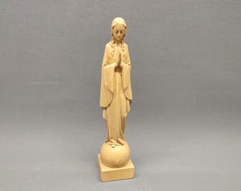 ヴィンテージの聖母子像の木彫り：聖母マリア像 - Etsy 日本
