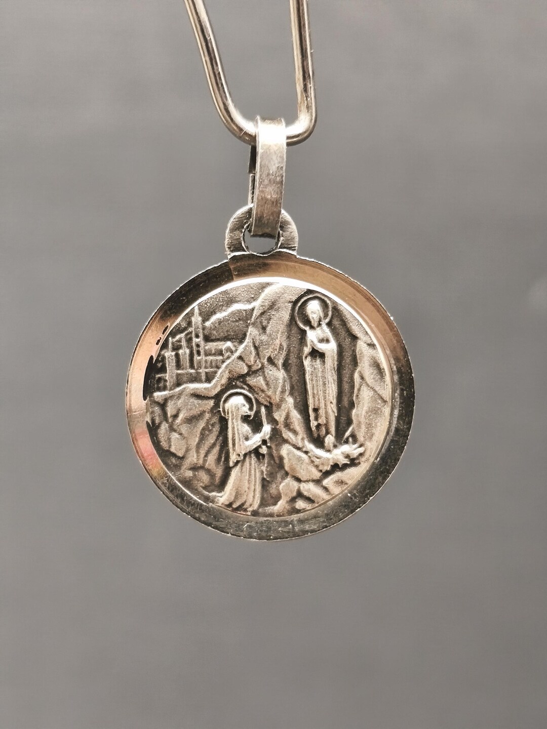 Religious Our Lady of Lourdes Medal Pendant - Holy Charm - Medallion ...