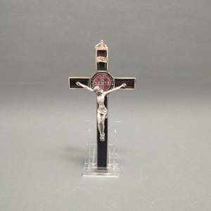 Groot kruisbeeld Corpus Christi - Heilige Jezus Christus en Sint-Benedictus - hanger - Religieus kruis