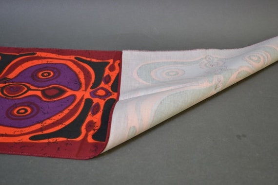 61-012-003 Table Runner vintage 70s Mid Century original Fabric design Waltraud S\u00e4nger