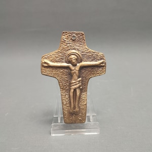 Corpus Christi - cast bronze - wall hanging Mid Century - Religious plaque