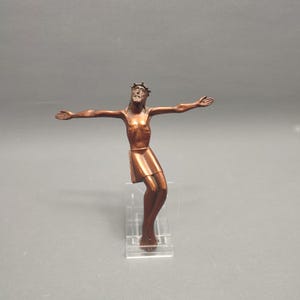 RESERVED -----   Corpus Christi - Alphonse Birembaux - Belgium-   copper - wall hanging 1920 - Religious cross