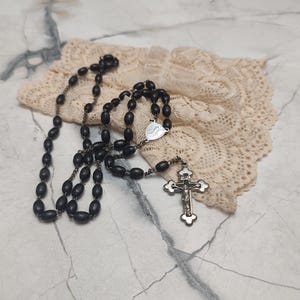 Religious Rosary  wooden beads  and  cross crucifix