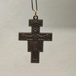 Corpus Christi crucifix - Franciscan Cross  - St Francis of Assisi Cross  pendant - Religious cross