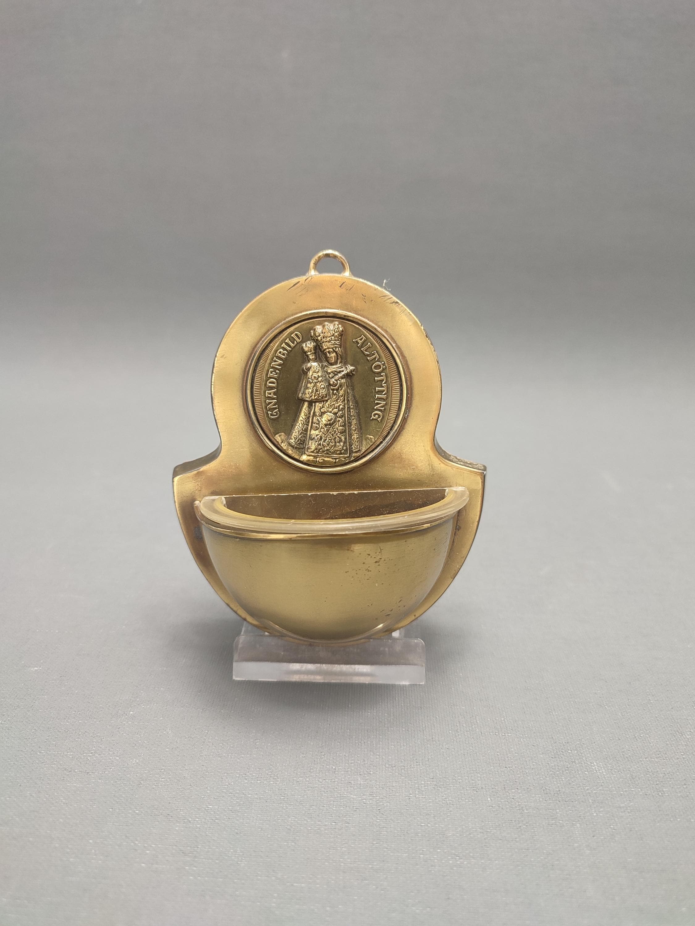 フランス アンティーク 聖水盤 ブラス製 真鍮 壁掛け 【公式通販】