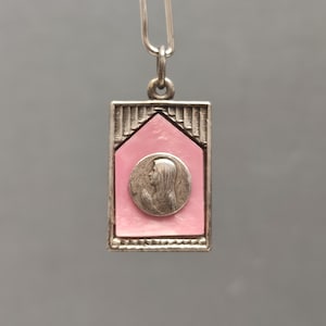 Religious French   Virgin Mary  • Catholic Religious Medallion - medal pendant - Holy charm