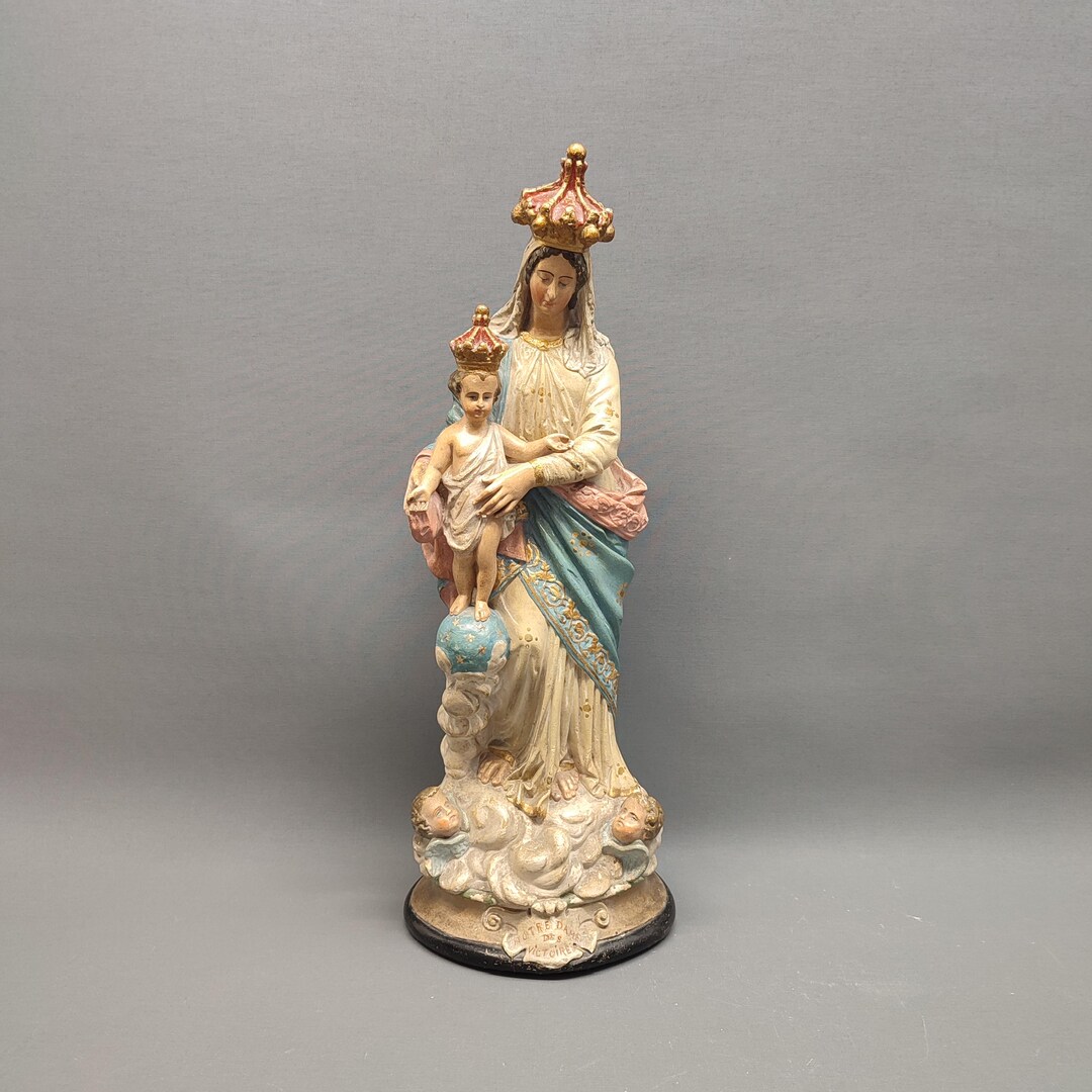 Religious Old Notre Dame Des Victoires Statue - France - Etsy